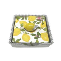 Mariposa - Lemon Beaded Napkin Box Set - Home 2 Court