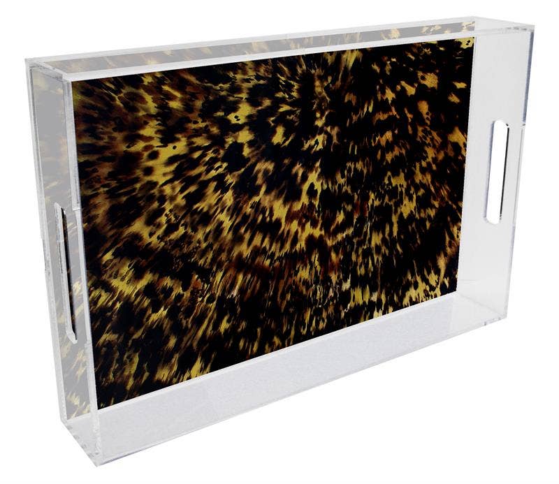 Marye - Kelley - T8440 - Tortoise Shell Lucite Tray: 11" by 17" - Home 2 Court