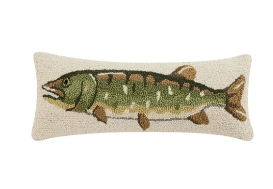 Northern Pike Fish Art Hook Pillow - Peking Handicraft - Home 2 Court