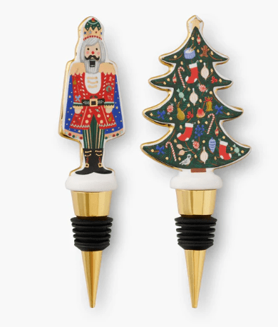 Nutcracker Porcelain Wine Stopper Set - Rifle Paper Co - Home 2 Court