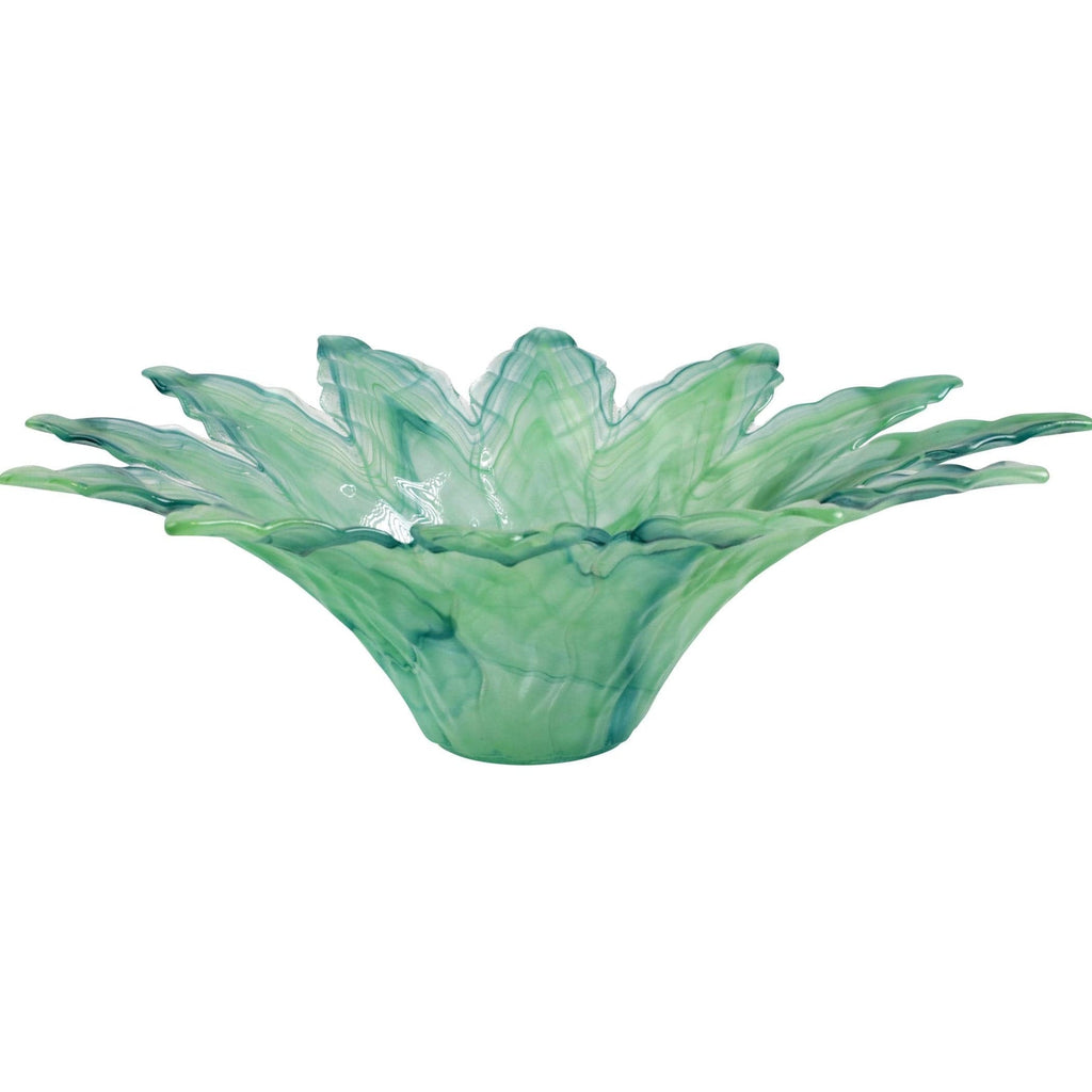 Onda Glass Green Leaf - Large Bowl - Vietri - Home 2 Court