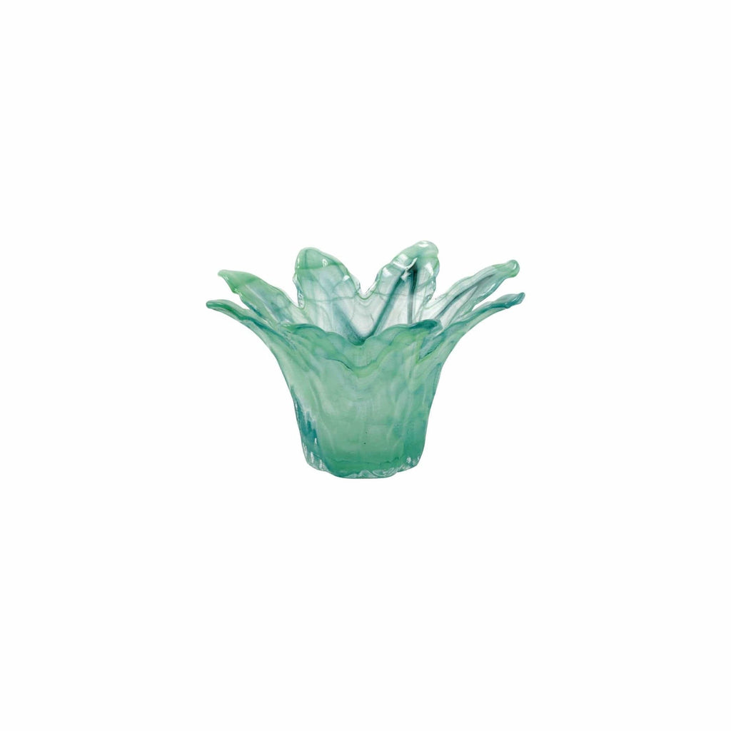 Onda Glass Green Leaf Small Vase - Vietri - Home 2 Court