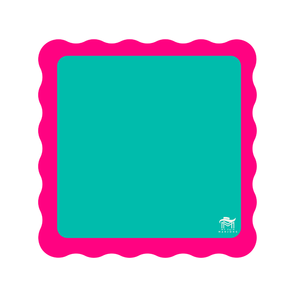 MAHJONG MAT  |  Color Wave  Pink Scallop - My Fair Mahjong