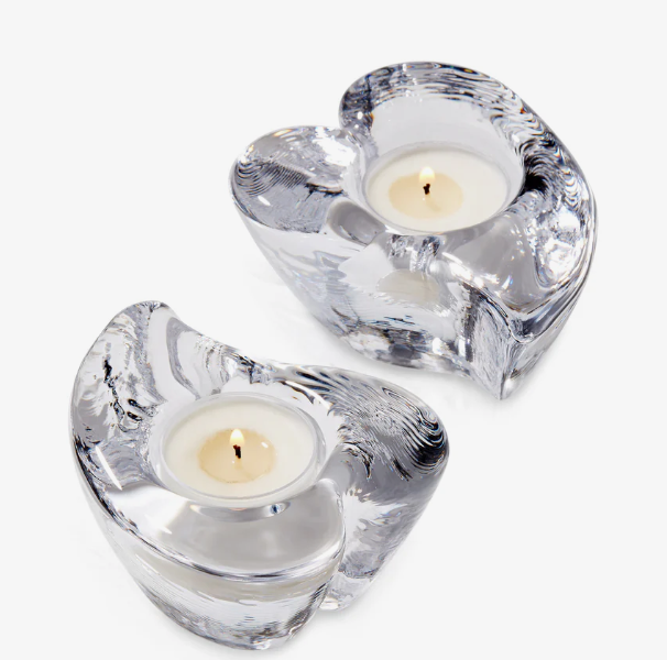 Twist Heart Tealights - S2- by Simon Pearce