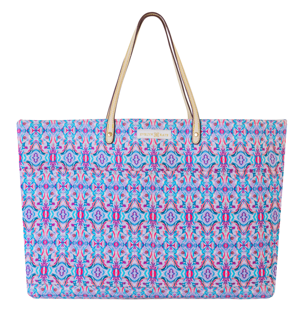Magenta C Purple Quilted Tote - Evelyn Kate