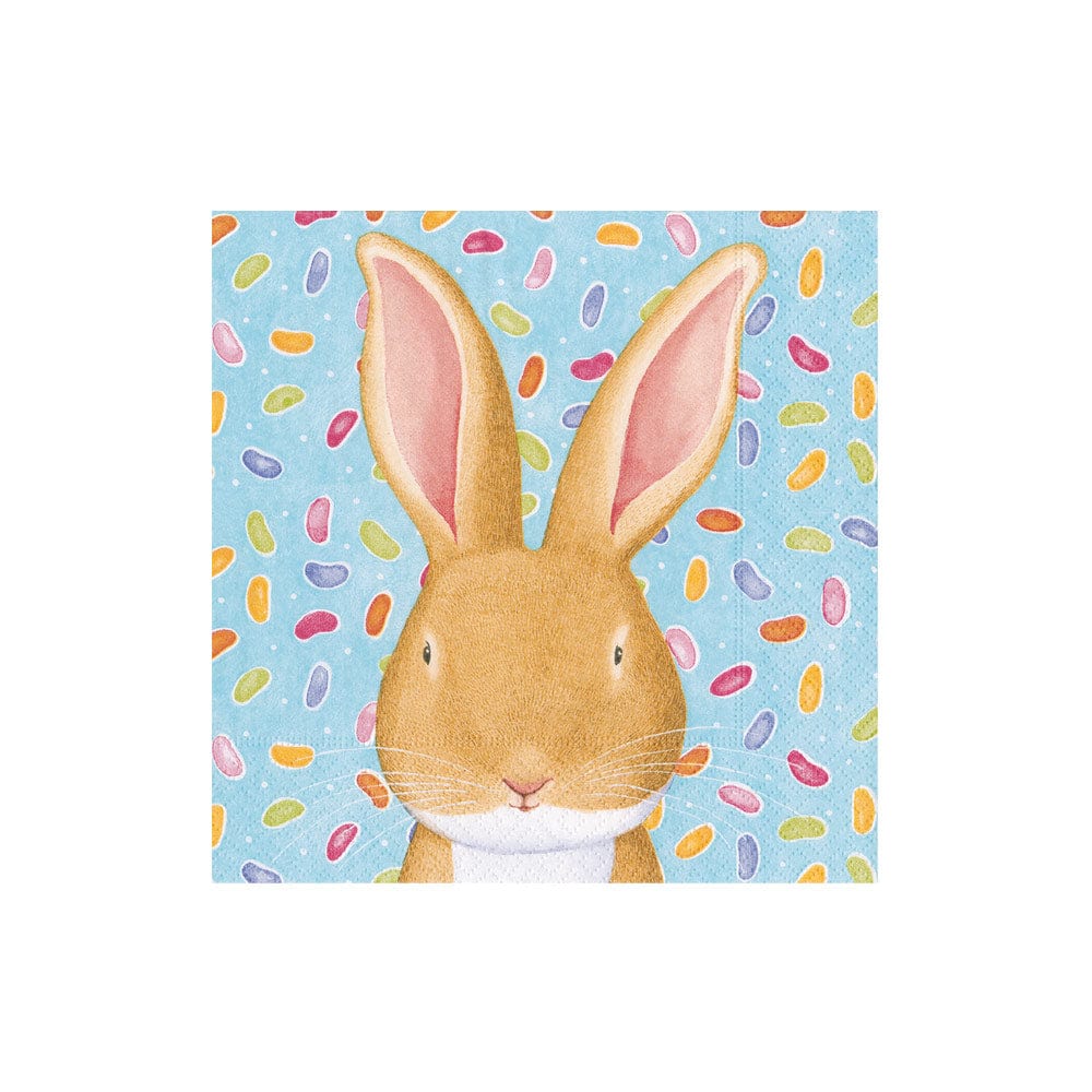 Wabbit Blue Recycled Cocktail Napkin - 20 napkins per package CASPARI
