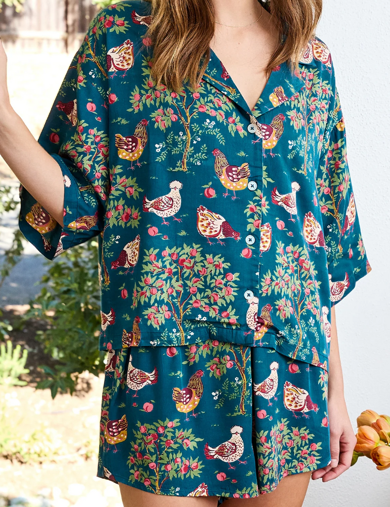 Printfresh, satin sleep set