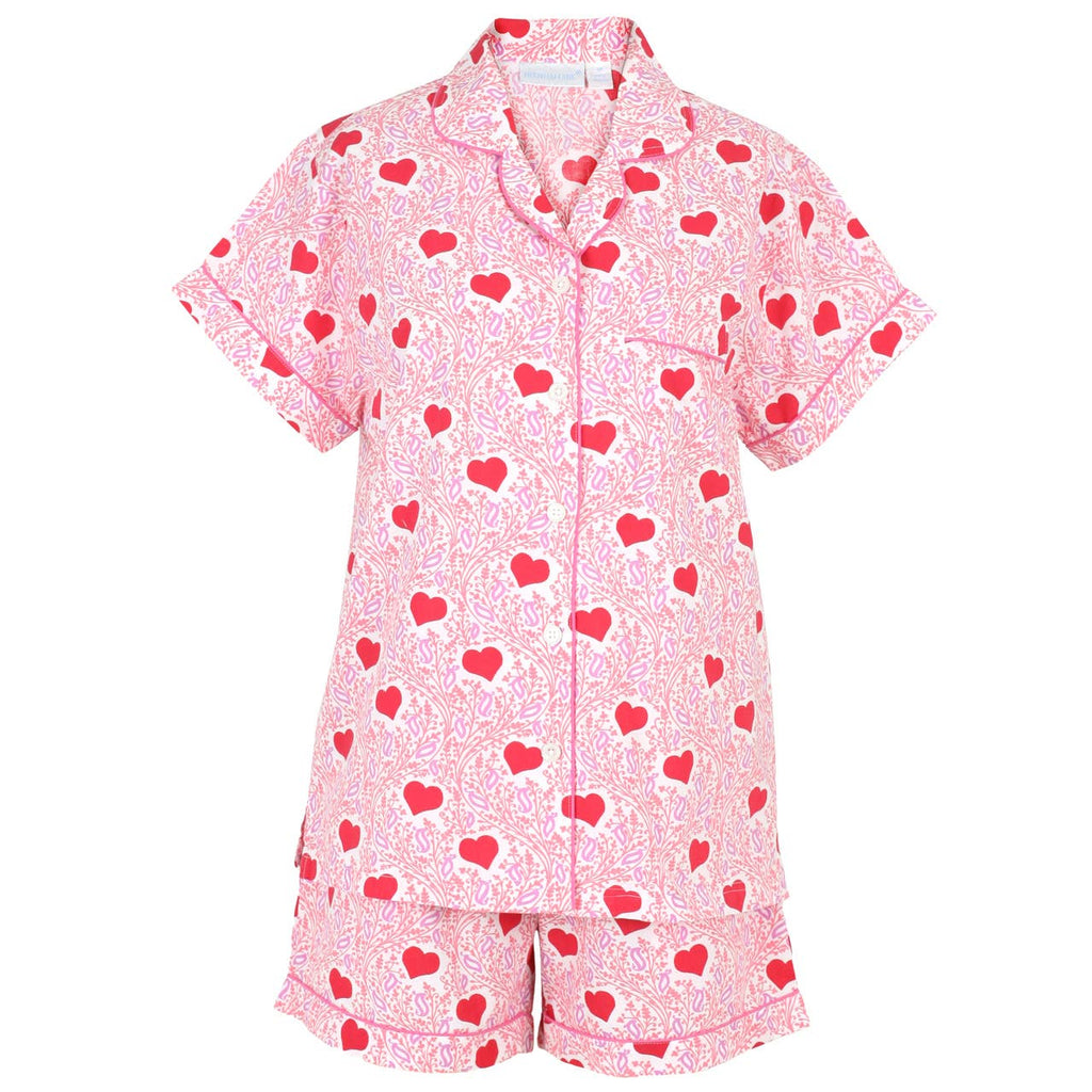Lotta Love Short Sleeve Shorty Pajamas - XS - Needham Lane