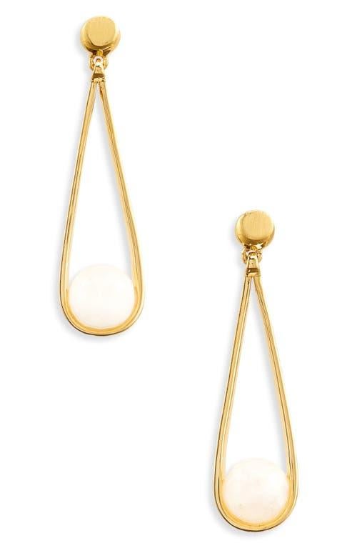 Mini Ipanema Drop Earrings in Moonstone/Gold - Dean Davidson