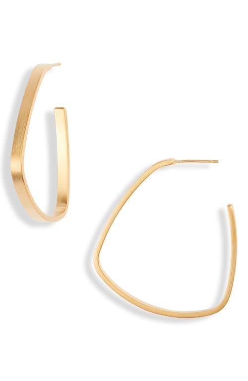 Small Square Hoop Earrings in Gold - Dean Davidson
