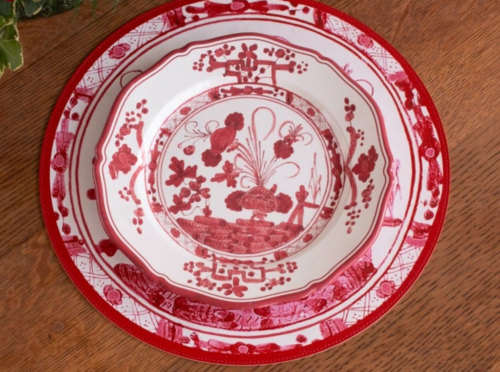 Vida Faenza 11" Dinner Plate -S4- Red and White - Beatriz Ball