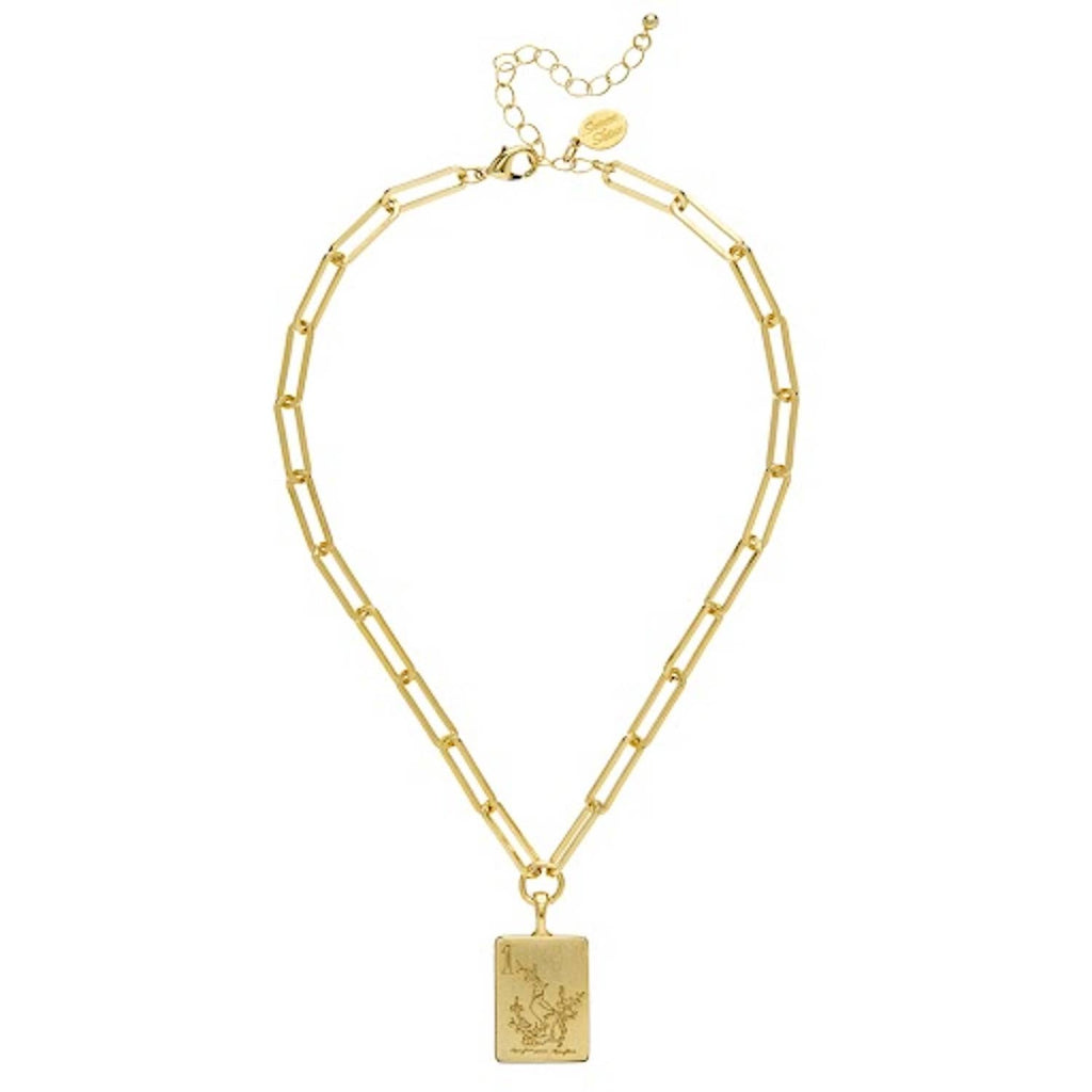 1 Bam Bird Mahjong Tile Paperclip Necklace - Susan Shaw