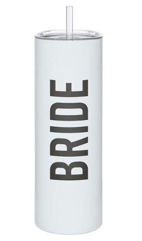 Wedding Collection Black and White Skinny Tumbler - Santa Barbara Design Studio