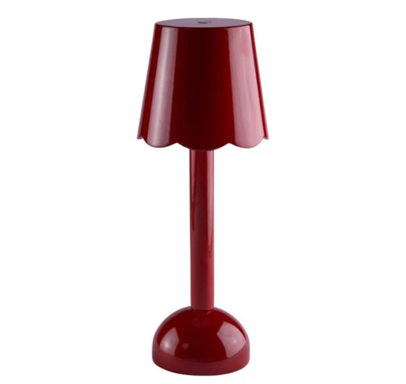 Burgundy Scallop Rechargeable LED Lamp - Addison Ross