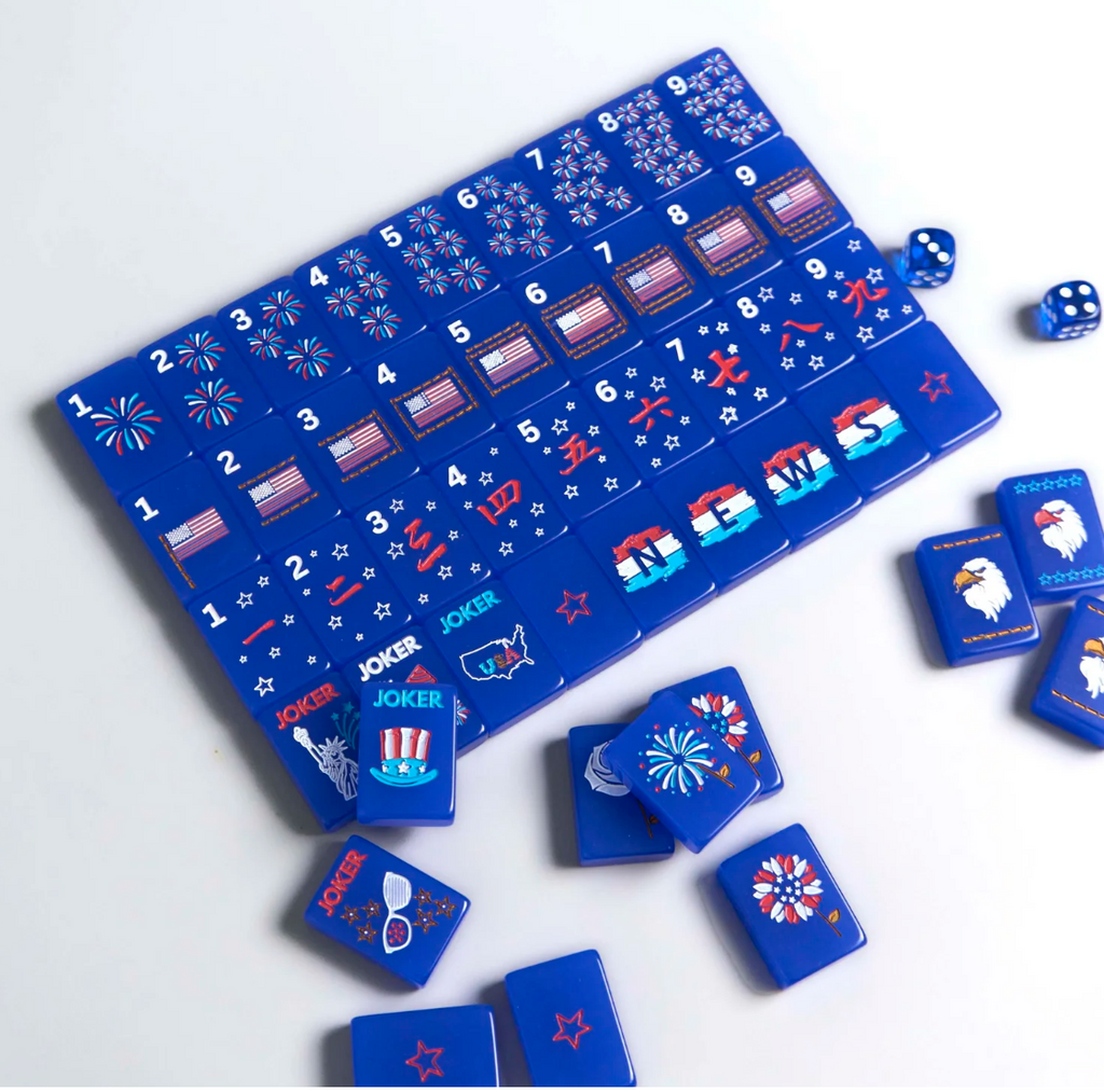 A Patriotic Line - Mahjong Tiles - a beautiful line