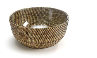 Salad and Serving Bowl with Glass, 4Qt Bowl, 11 Diameter - Calaisio