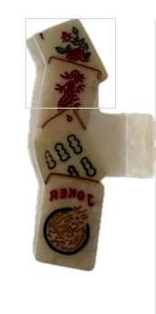 Mahjong tile hair clip - saint Austin