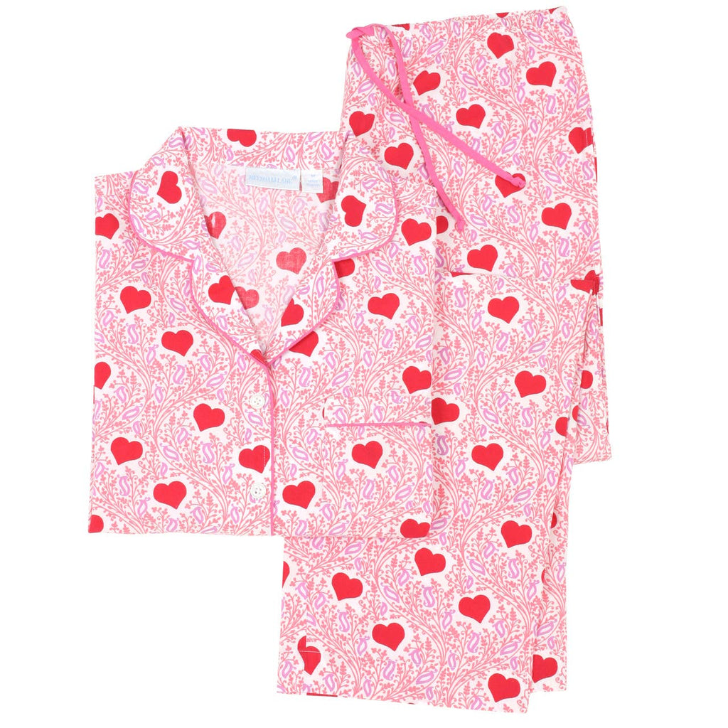 Needham Lane - Lotta Love Long Sleeve Pajamas: XL