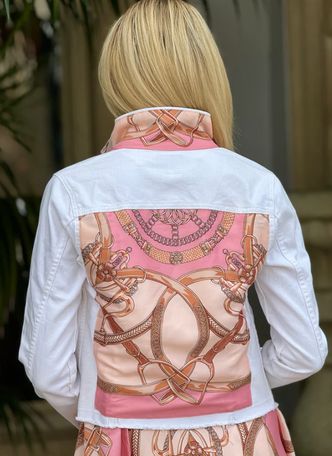 White Stirrup Denim Jacket - Stacy Bradley