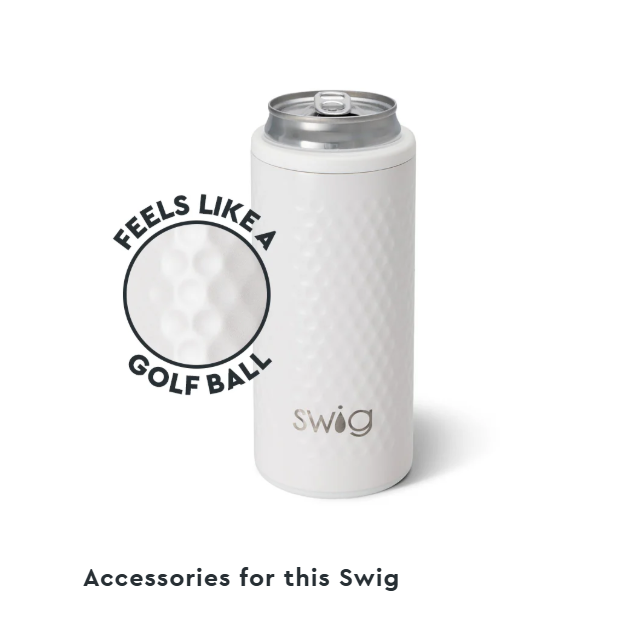 Skinny Can Cooler 12 oz - Golf Ball - Swig Life