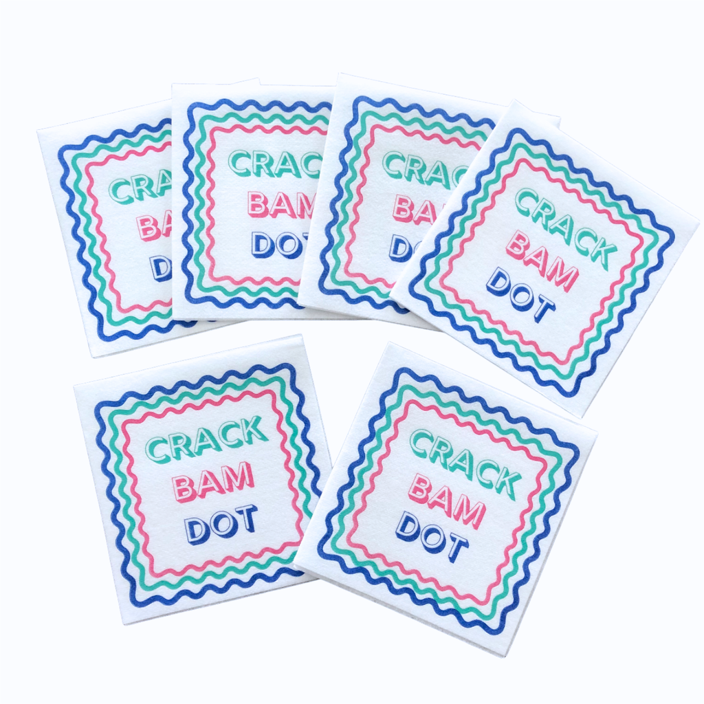 Mahjong Cocktail Napkins - 50-Pack  5 x 5 - My Fair Mahjong