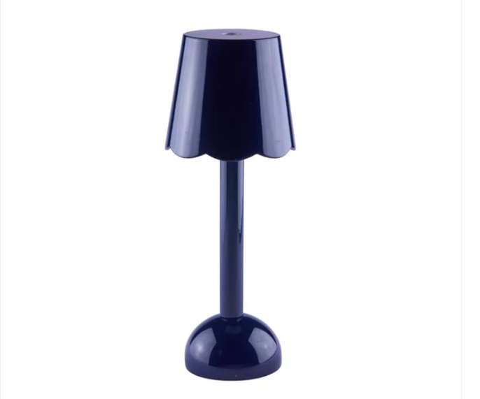 Navy Scallop Rechargeable LED Lamp -Addison Ross