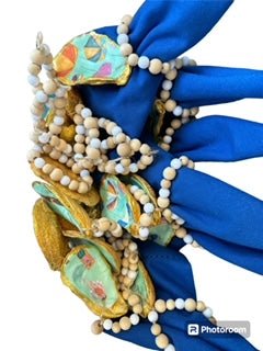 Oyster Shell Napkins Rings - Fun in the Sun - Set of 6 - Home 2 Court