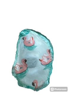 Oyster Shell - Painted Green with Flamingo Shell - Medium - Home 2 Court