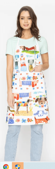 Painted Dog Cotton Apron - Bon Artis - Home 2 Court
