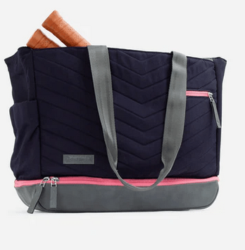 Parisii Two - in - one Pickleball & Tennis Tote - Navy & Watermelon - Home 2 Court