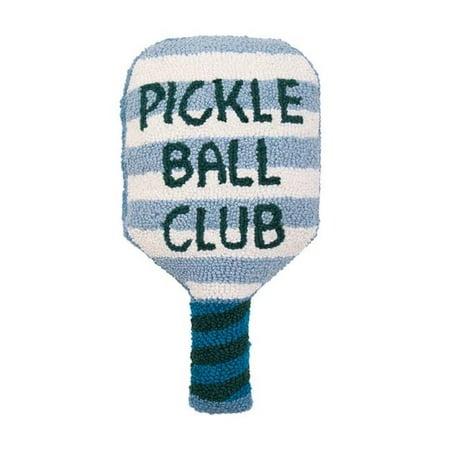 Pickle Ball Paddle Shaped Blown in Filler Hook Pillow - Peking Handicraft - Home 2 Court