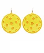 Pickleball Acrylic Earrings - Yellow - Home 2 Court