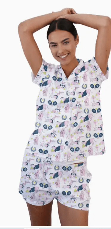 Pickleball Dogs - Pajama Short Set(Large) - Toss Designs - Home 2 Court