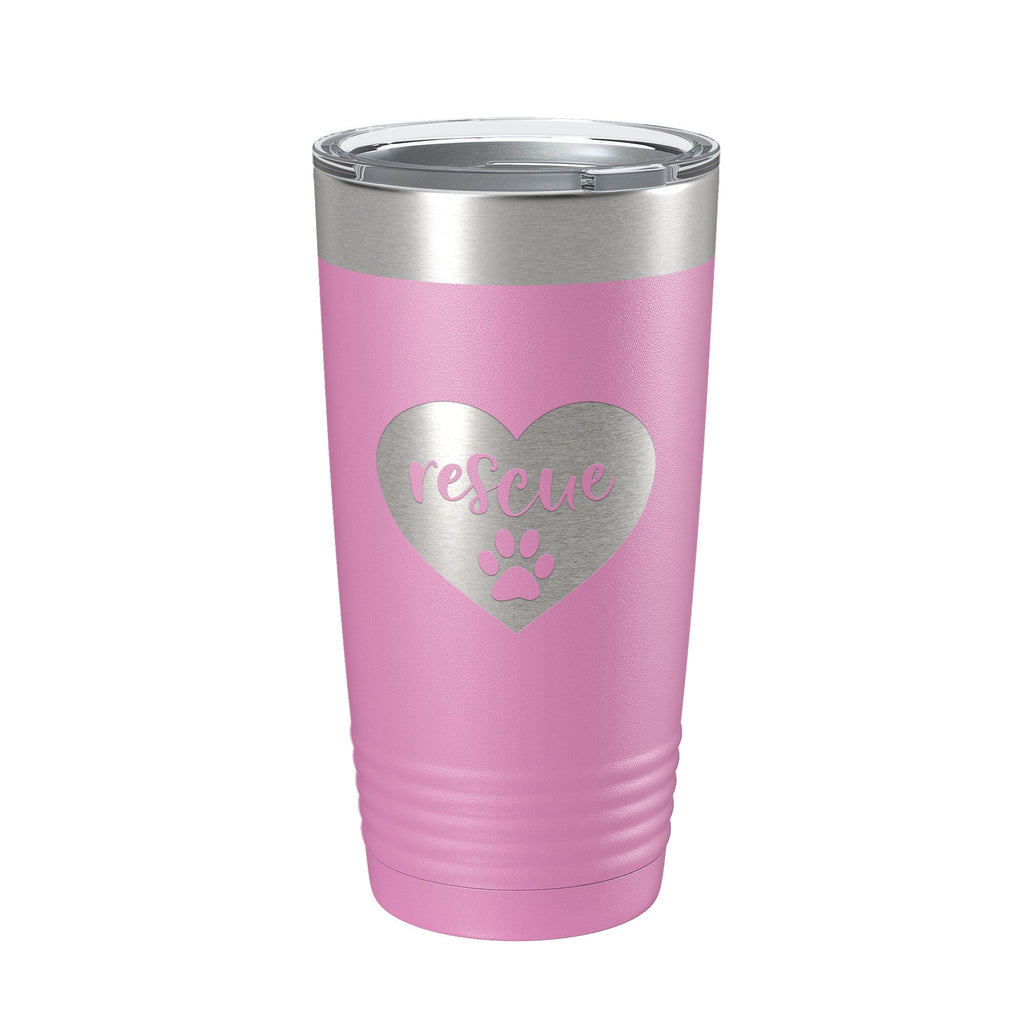 Rescue Dog Tumbler Love Heart Travel Mug Gift Insulated Laser Engraved Coffee Cup 20 oz - Home 2 Court