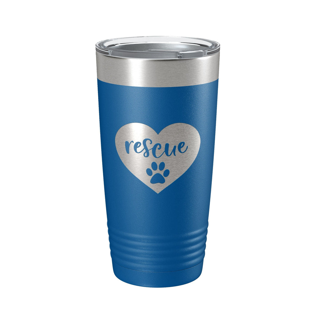 Rescue Dog Tumbler Love Heart Travel Mug Gift Insulated Laser Engraved Coffee Cup 20 oz - Home 2 Court