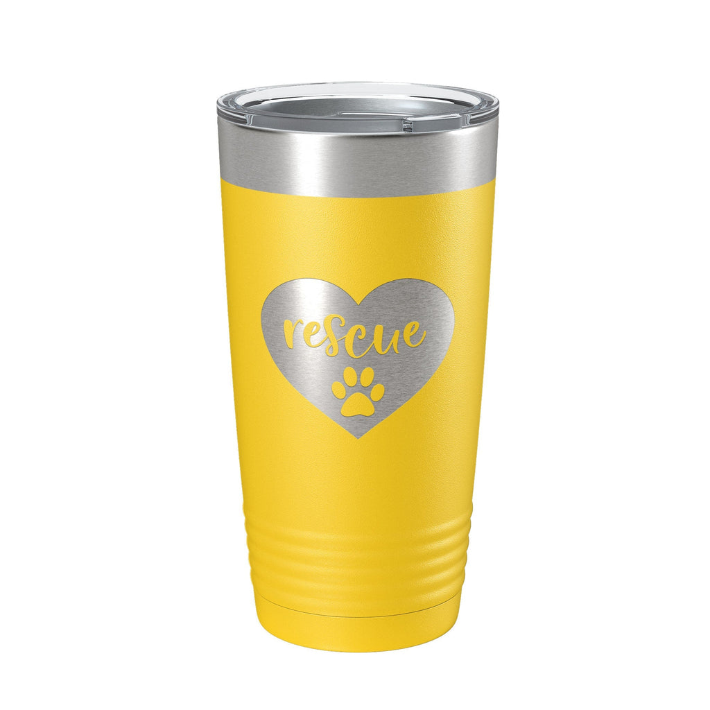 Rescue Dog Tumbler Love Heart Travel Mug Gift Insulated Laser Engraved Coffee Cup 20 oz - Home 2 Court