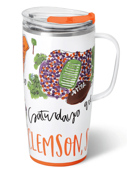 Saturday's In Clemson Travel Mug 22 oz. - Swig Life - Home 2 Court