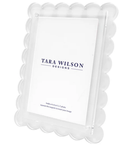 SCALLOP FRAME - WHITE Tara Wilson - Home 2 Court