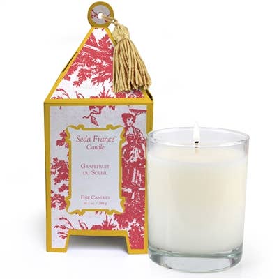 Seda France Candles - Grapefruit du Soleil Classic Toile Pagoda Candle - Home 2 Court