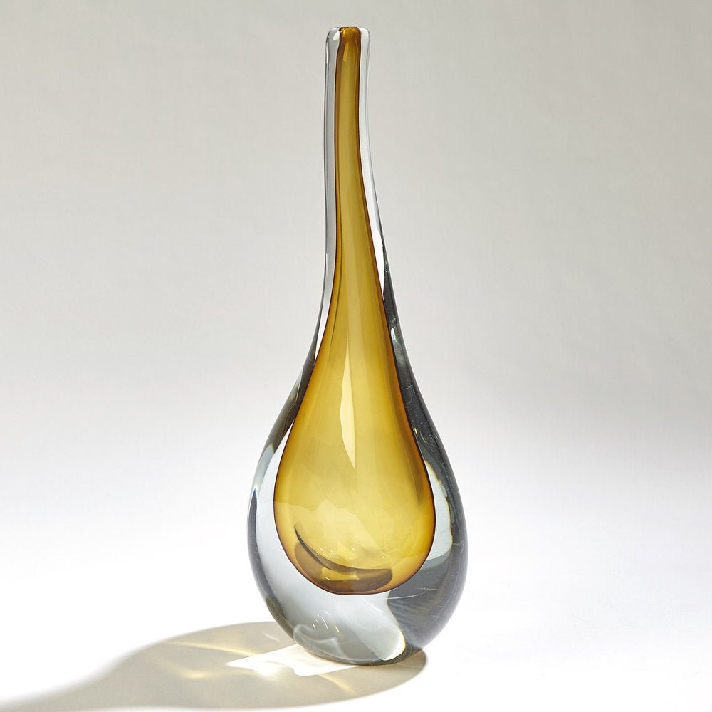 Stretched Neck Vase - Amber - Lg - Home 2 Court