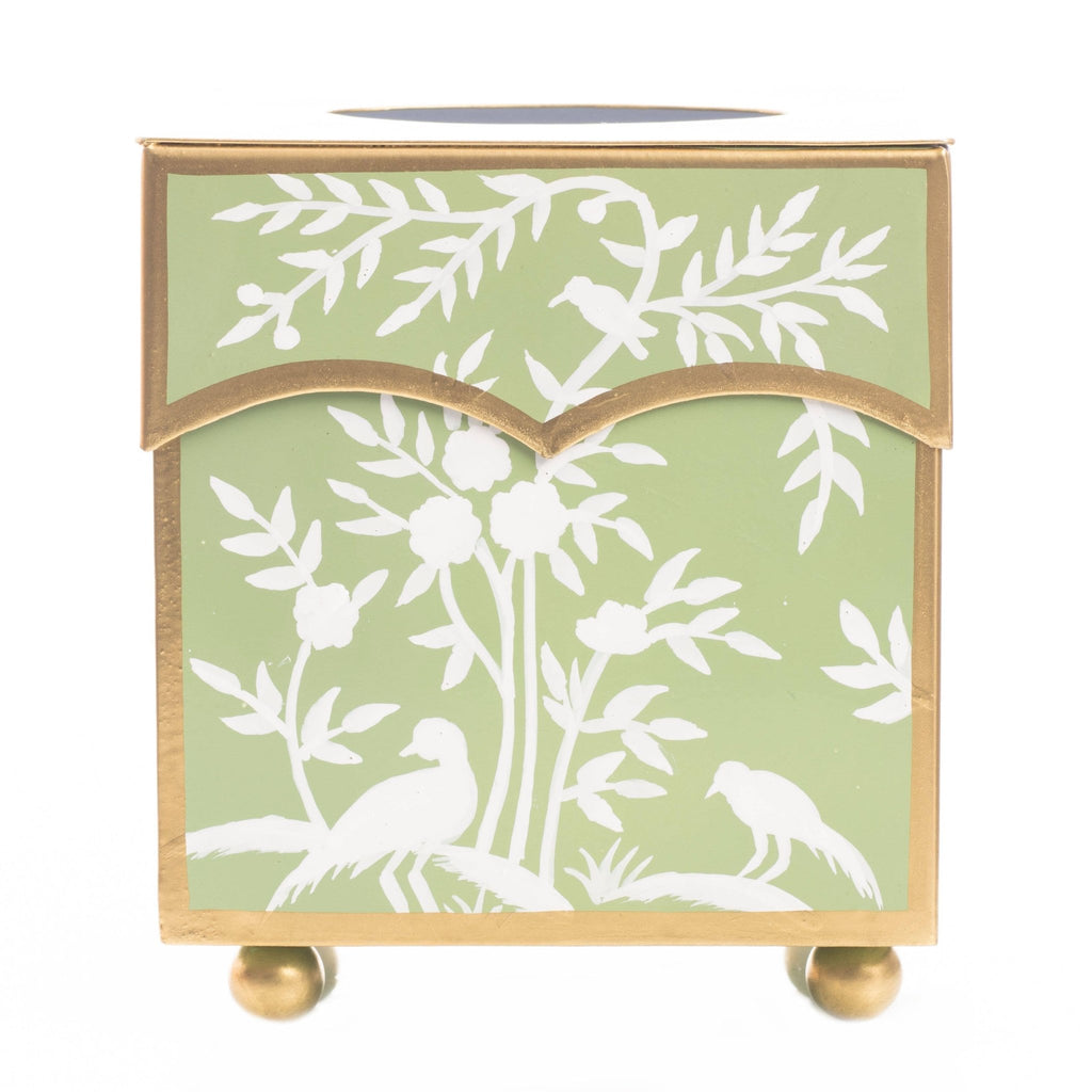 STUNNING NEW GRASS GREEN/WHITE SCALLOPED TISSUE BOX - The Enchanted Home - Home 2 Court