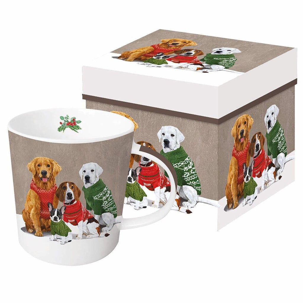 Sweater Dogs with Pullover Cup Mug with Handle in a Gift Box PPD - Home 2 Court