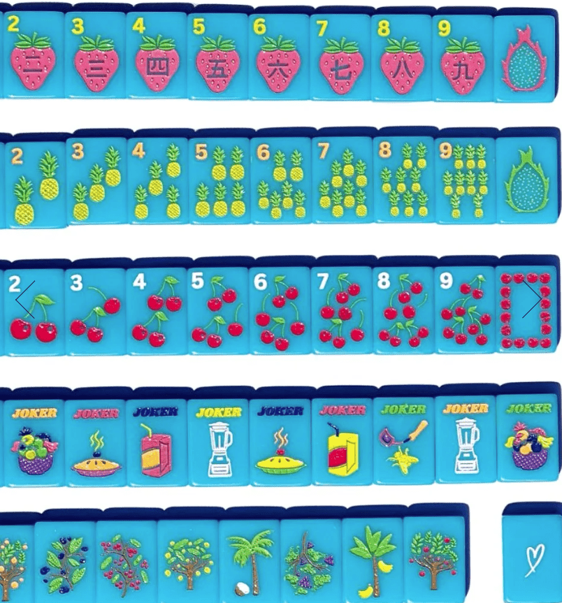 The Fruity Line - Mahjong Tiles - a beautiful line - Home 2 Court