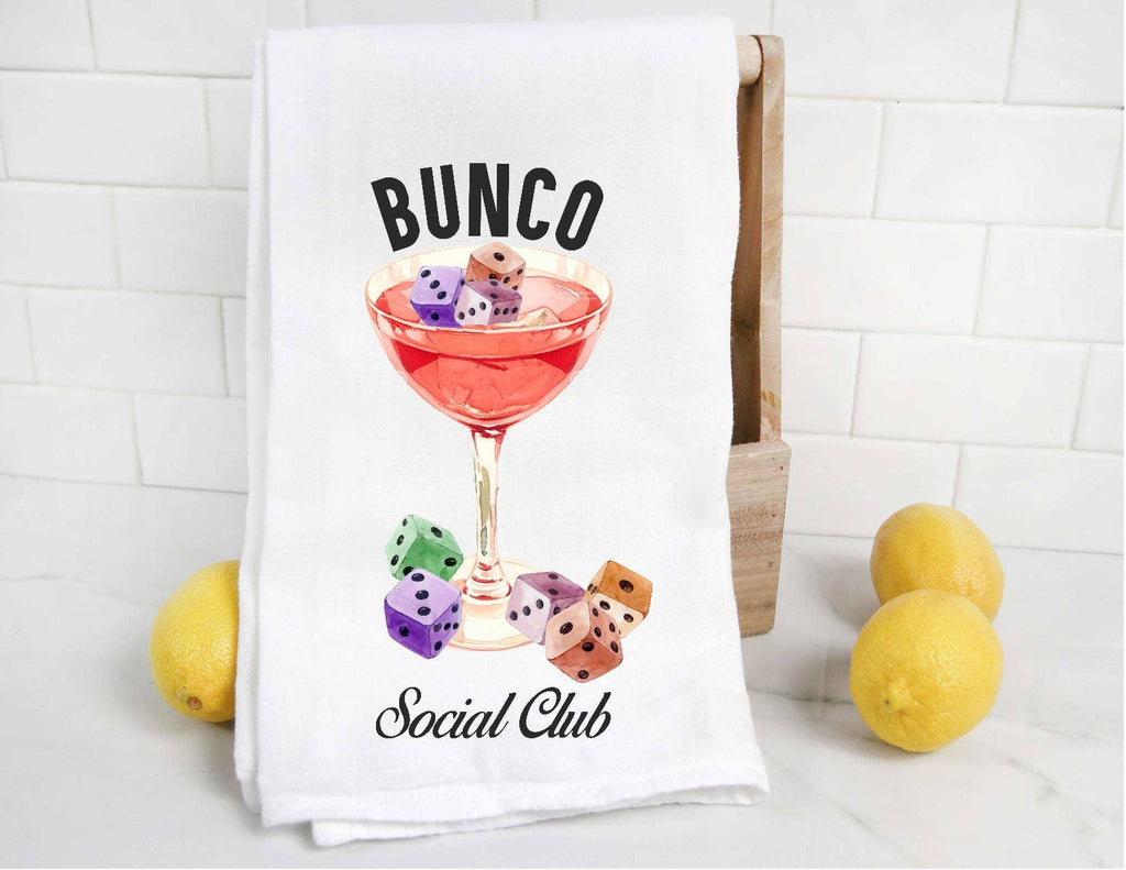 The Preppy Pineapple Home - Bunco Social Club Tea Towel - Home 2 Court