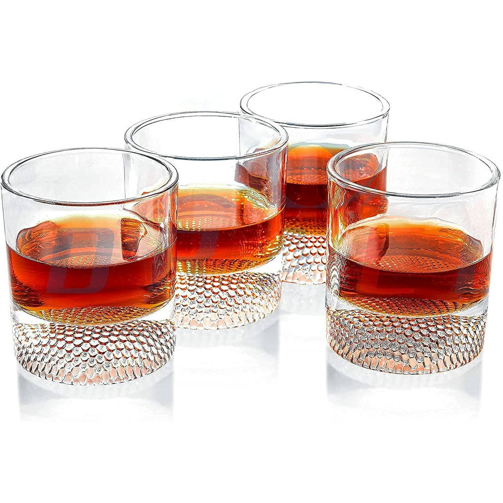 The Wine Savant / Khen Glassware - Golf Ball Whiskey Glasses Set of 4 - 8oz by The Wine Savant - Home 2 Court