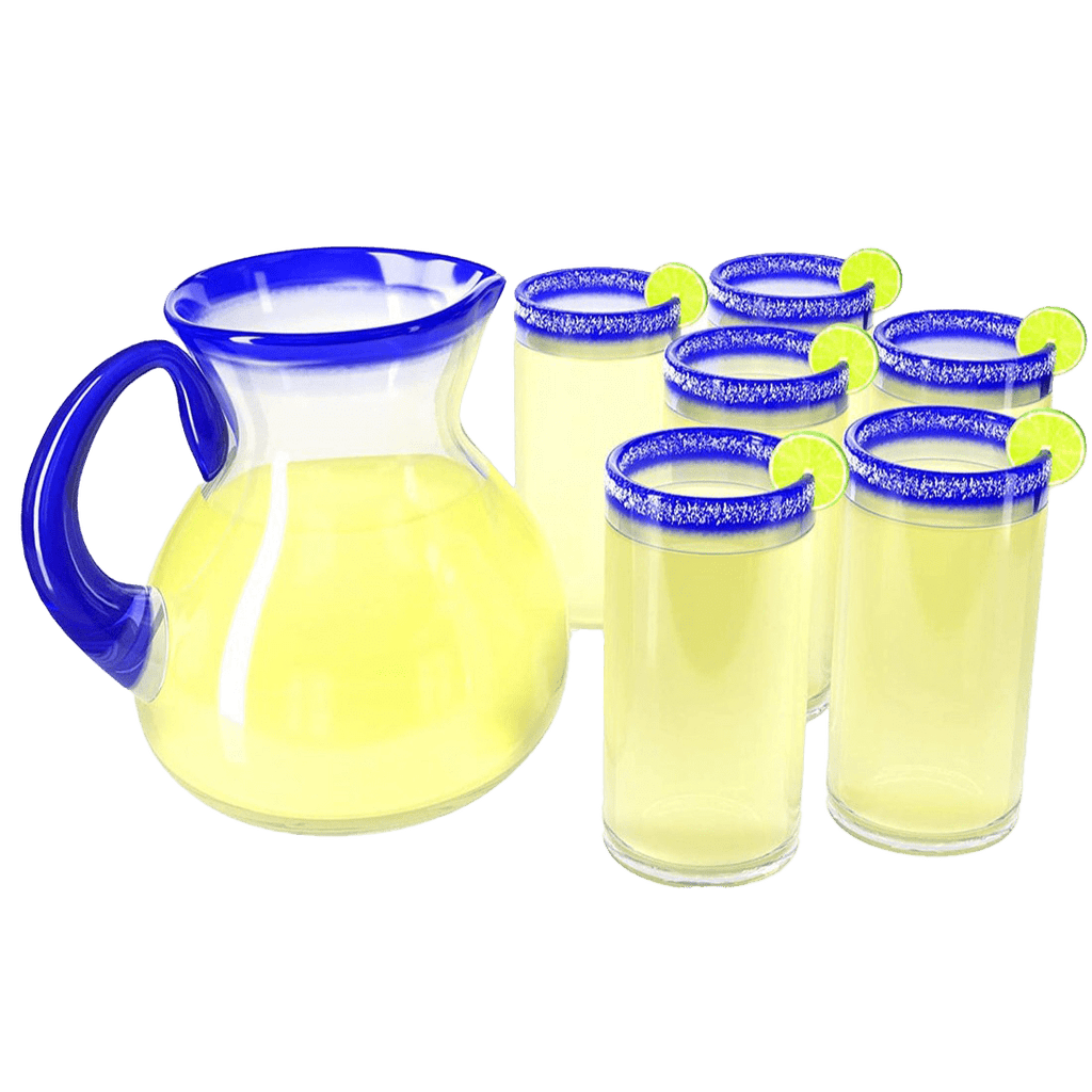 TheWineSavant - Bluerim Glass & Pitcher set - Home 2 Court