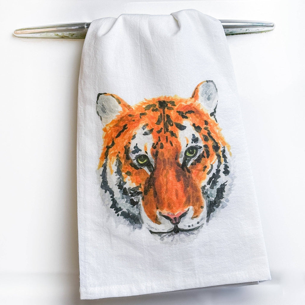 Tiger Face Tea Towel - Taylor Paladino - Home 2 Court