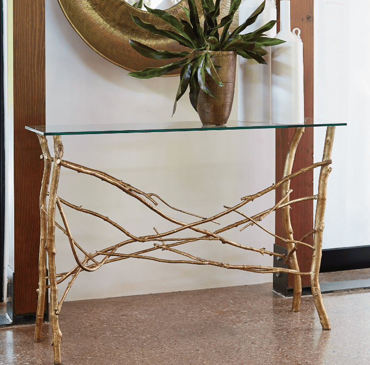 Twig Console Table - Gold Leaf - GV - Home 2 Court