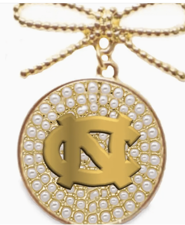 University Of NC Logo Pearl Medallion Earring - Brianna Cannon - Home 2 Court