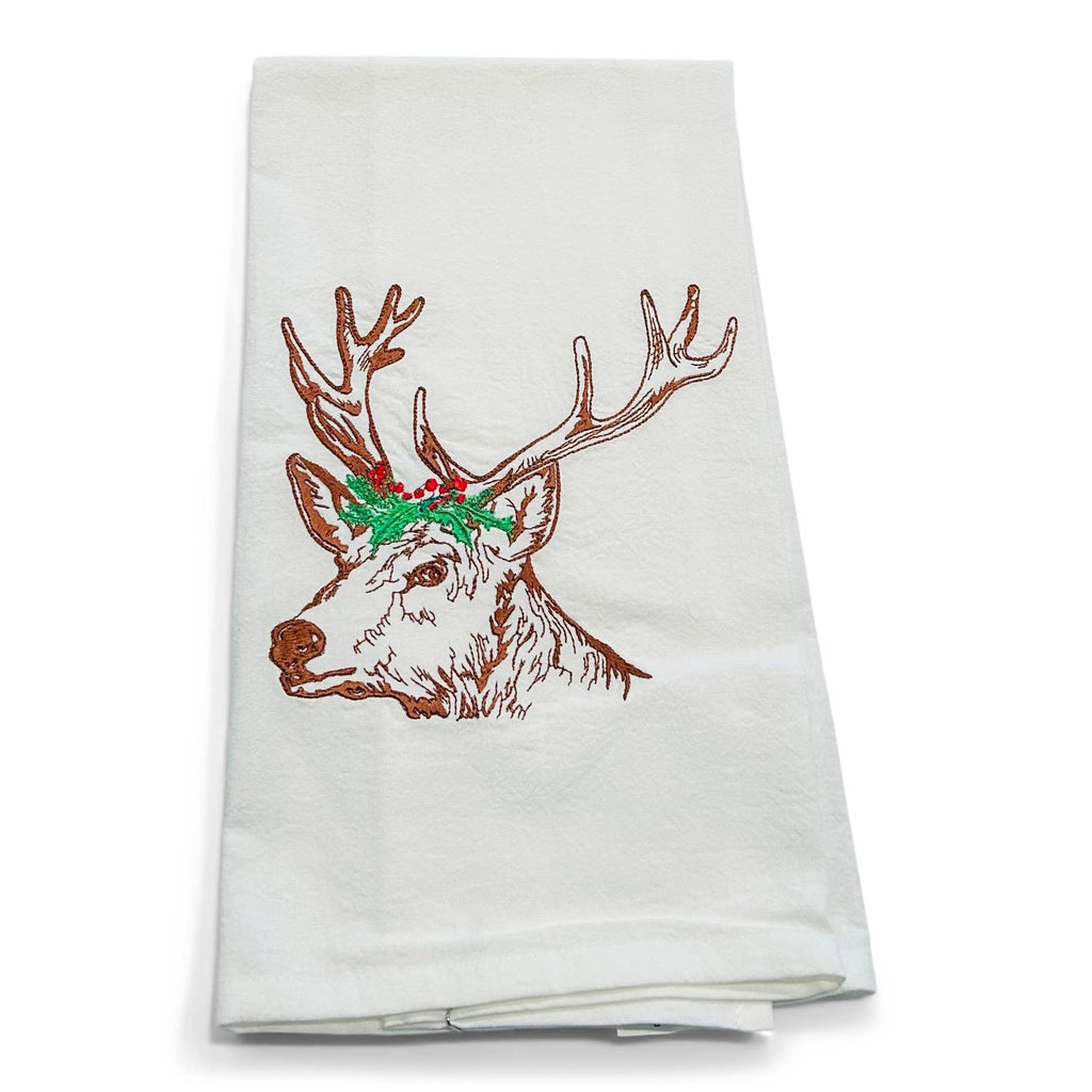 Vibrantly Blue - Towel - Deer Buck Holiday - Home 2 Court